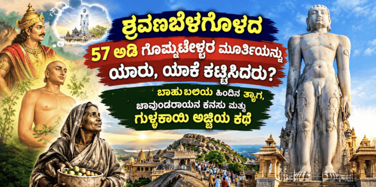 ಶ್ರವಣಬೆಳಗೊಳ ಗೊಮ್ಮಟೇಶ್ವರ 57 ಅಡಿ ಬಾಹುಬಲಿ ಮೂರ್ತಿ