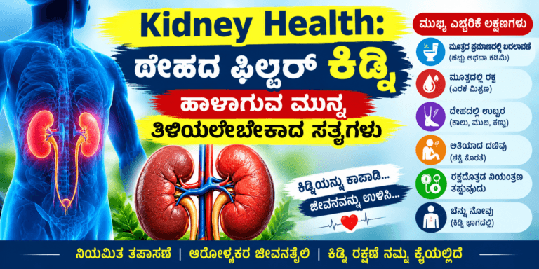 Kidney Health: ಕಿಡ್ನಿ ಫೇಲ್ ಲಕ್ಷಣಗಳು, ಕಾರಣ ಮತ್ತು ತಡೆಗಟ್ಟುವಿಕೆ Kidney Health symptoms prevention in Kannada
